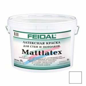 Краска интерьерная Feidal Mattlatex Морозостойкая белая 5 л