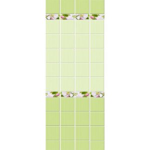 Стеновая панель ПВХ Кронапласт Unique Яблоневый Цвет 2700х250мм Зелёный Фоновая