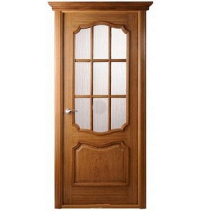 Дверное полотно Belwooddoors Премьера Дуб Патина с деревянной раскладкой и стеклом