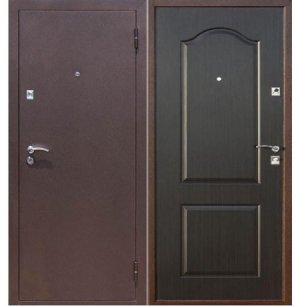 Дверь входная металлическая Йошкар СтройГост 5-2 Венге 860х2060 мм правая металл и МДФ 4 мм