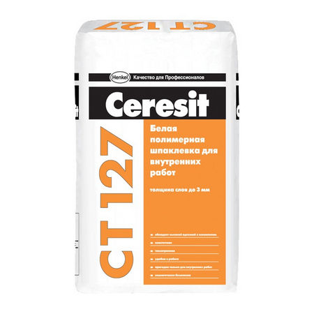 Шпатлевка полимерная Ceresit CT 127 25 кг