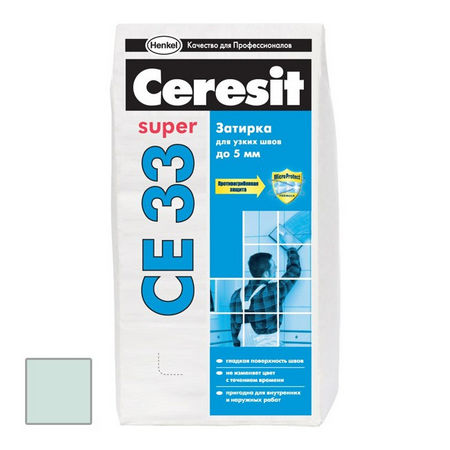 Затирка цементная Ceresit CE 33 Super Мята 2 кг