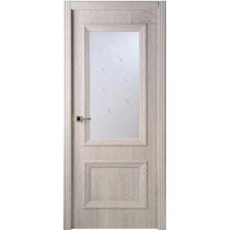 Дверное полотно Belwooddoors Франческо со стеклом мателюкс без страз Ясень скандинавский