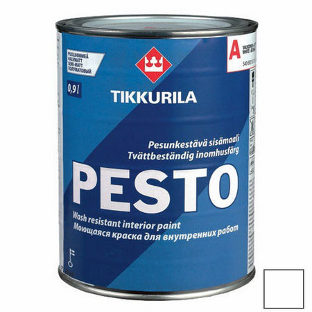Эмаль алкидная Tikkurila Pesto полуматовая С 0,9 л