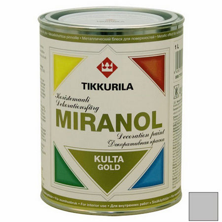 Краска декоративная Tikkurila Miranol серебро 0,1 л